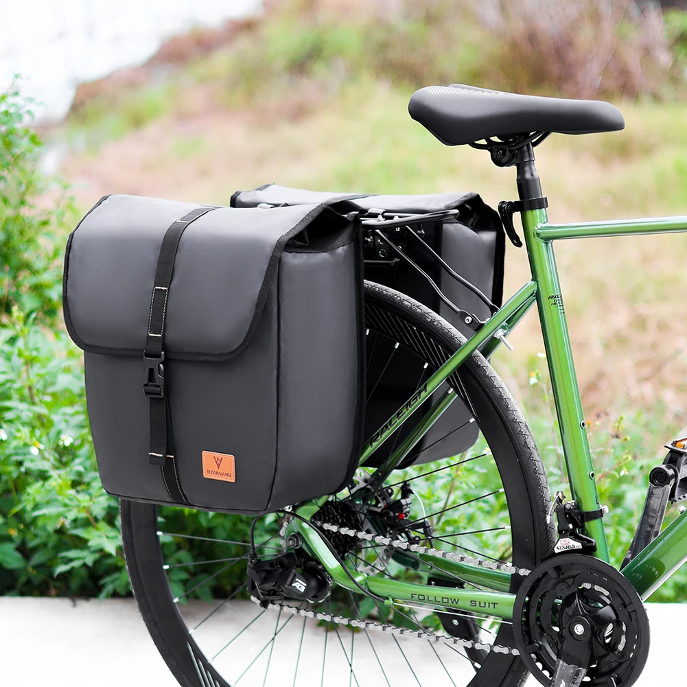 Bike Cargo Bag Multifunction Bicycle Rear Seat Bag Large Capacity Rear Seat Panniers Pack with Handle for Outdoor Riding Travel