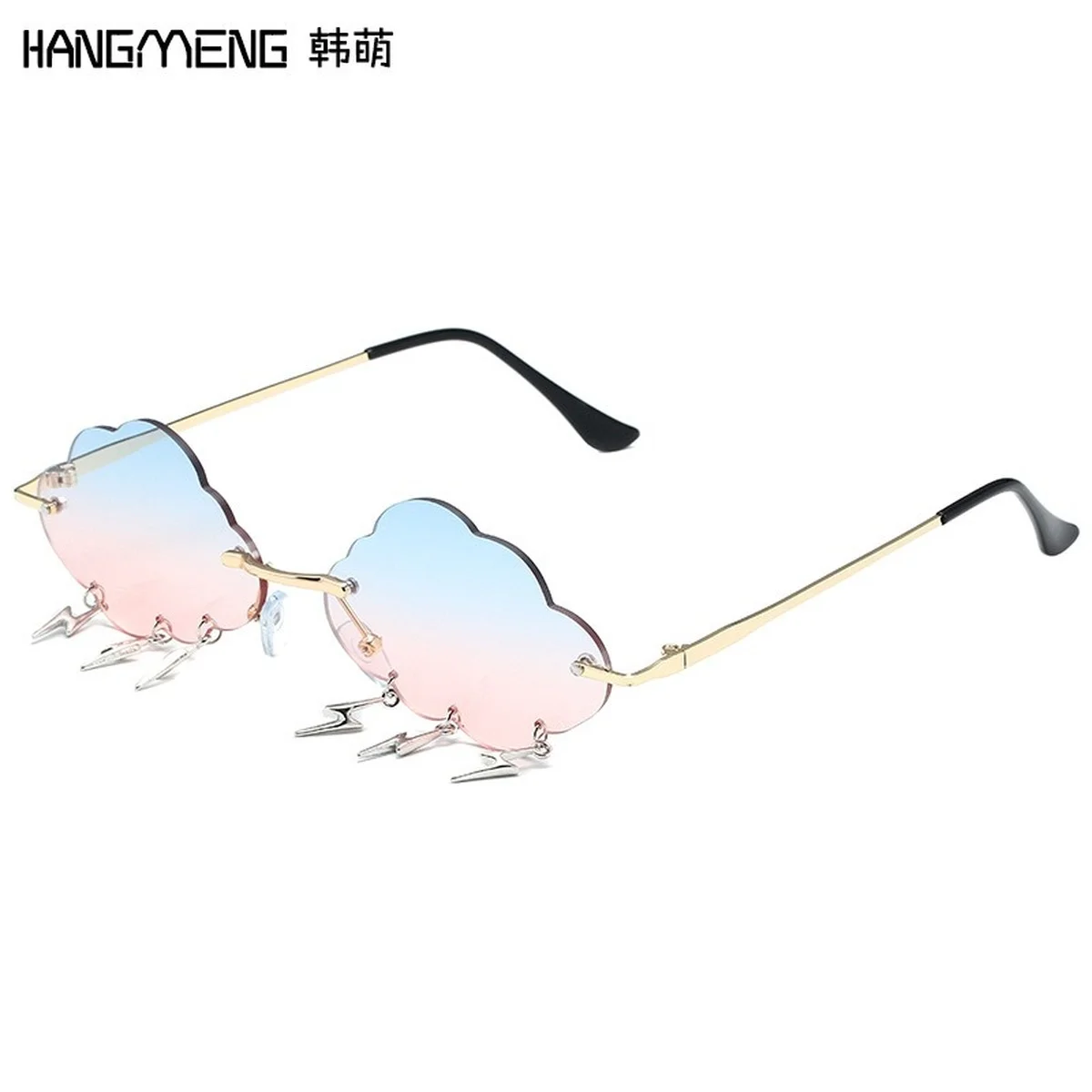 

European and American Fashion Cloud Lightning Irregular Sunglasses Personality Glasses Prom Party Sunglasses Photo Female Models