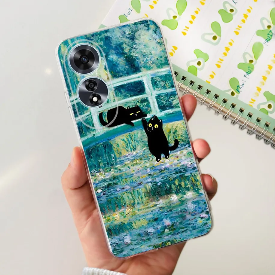 2024 New Stylish Flower Transparent Soft Silicone Slim Back Cover