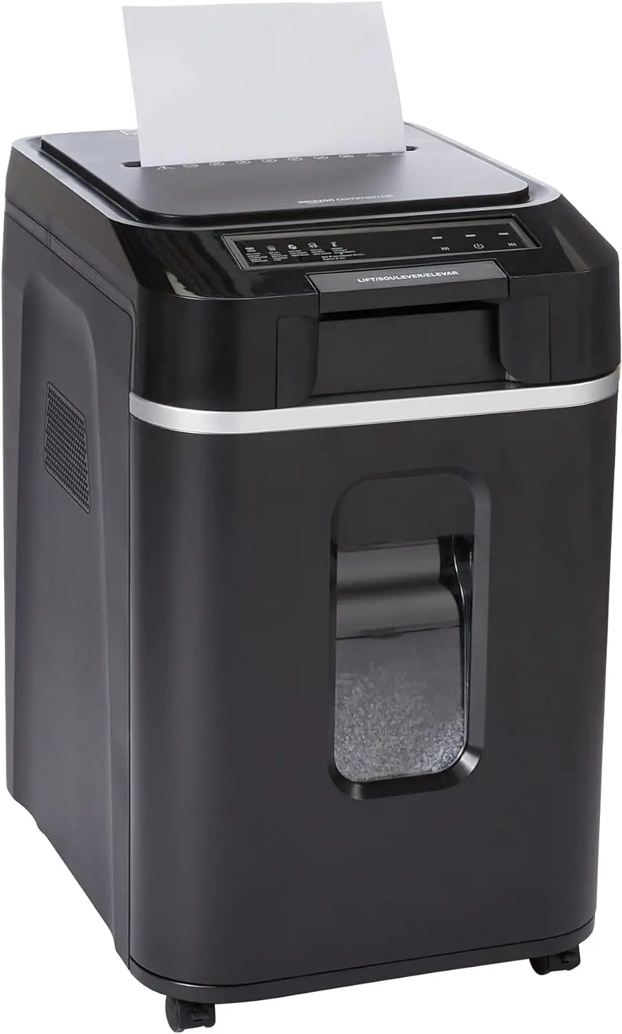 

Basics 200-Sheet Auto Feed Cross Cut Paper Shredder with Pullout Basket, Black - NEW