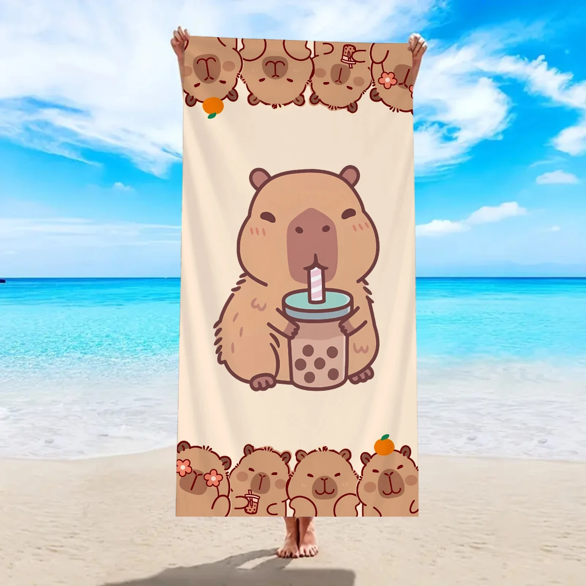 1pc Dolphin Octopus Animal Large Beach Towel, Quick drying Water absorbing Beach Towel, Swimming, Vacation, Camping Beach Towel