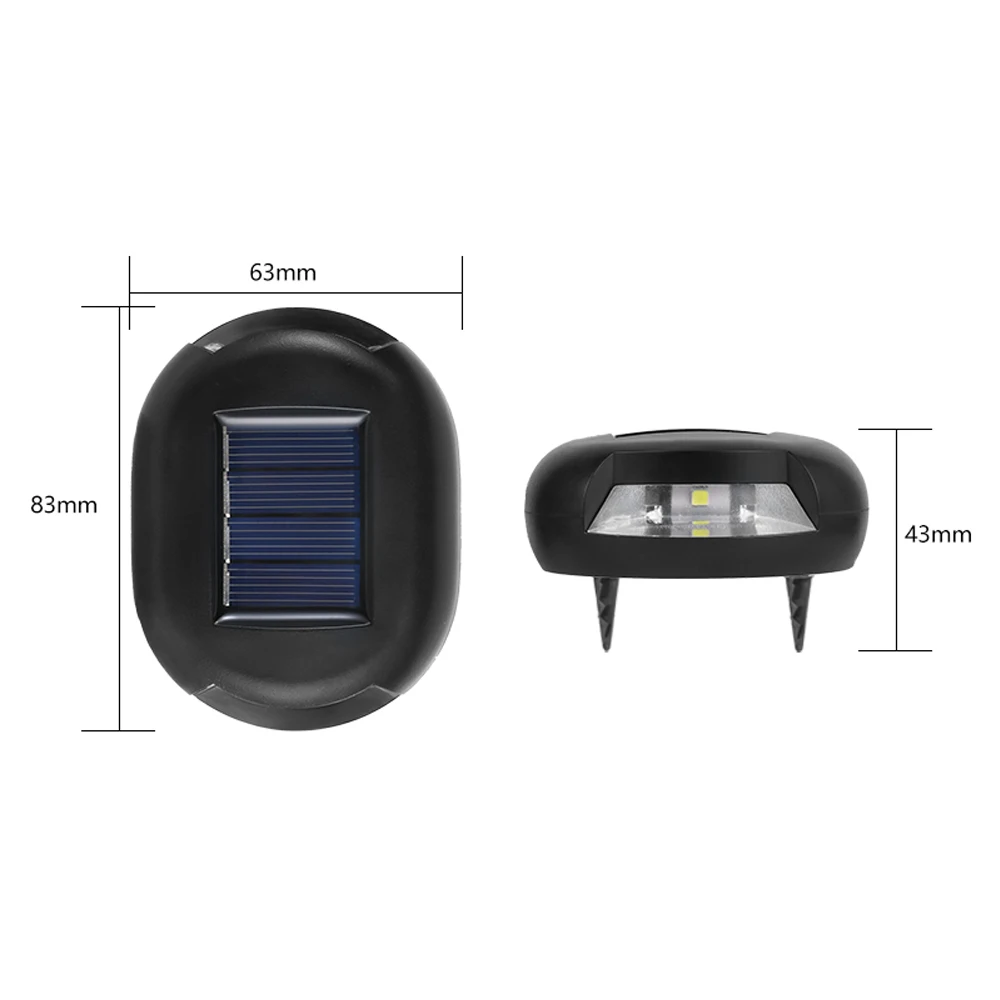 solar porch light 4Packs Solar Energy Waterproof for Garden Railings Patio Pathway Park Cortyard Fence Wall Step Stair Landscape Solar Light solar light bulb