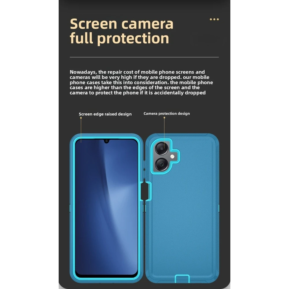 3-Layer Armor Hybrid Ott Case with Belt Clip and Defender PC Cover