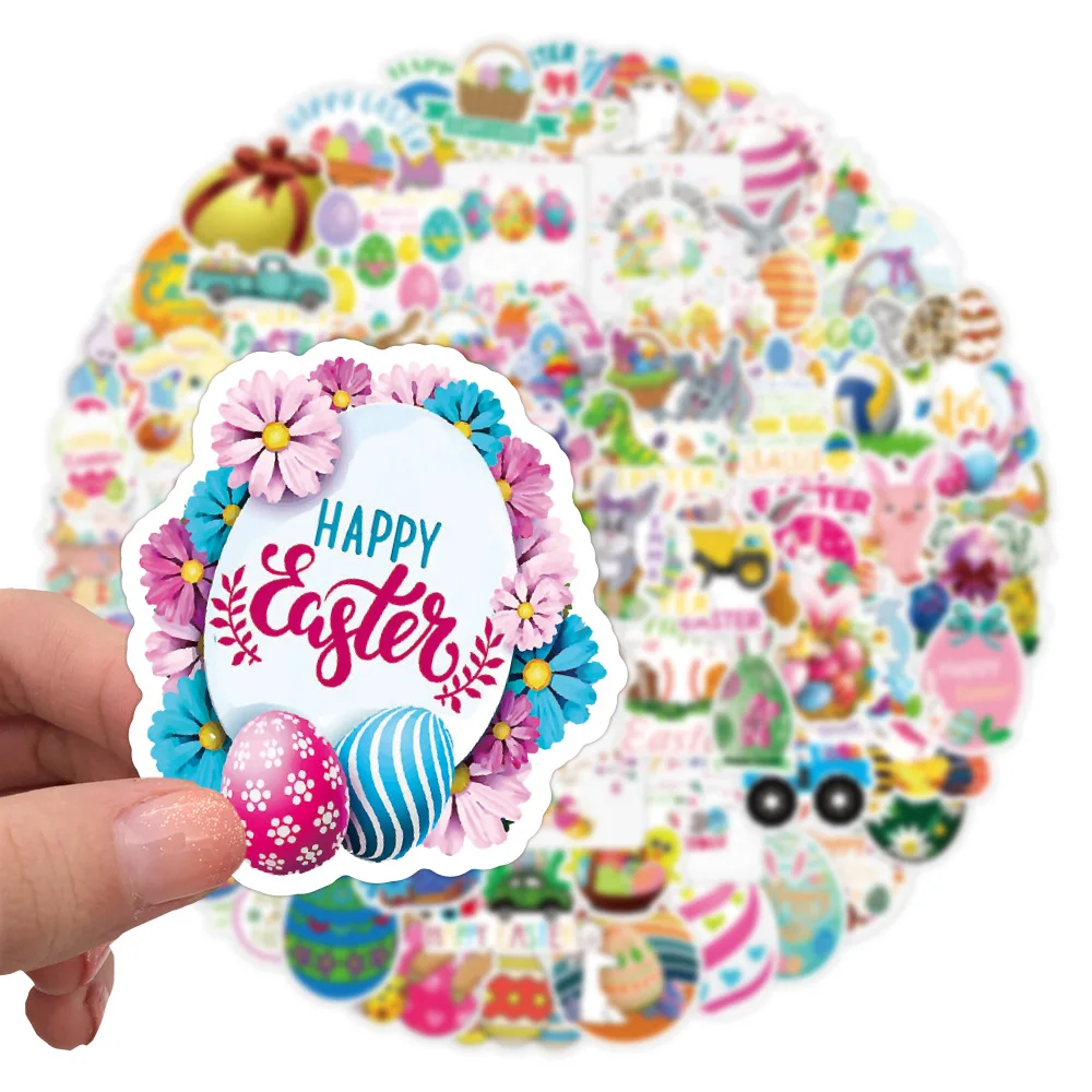 Stickers Aesthetic Kids Stationery Graffiti Easter Egg Bunny Sticker Pack  Notebooks Laptop Guitar Bike Water Bottle Cahiers