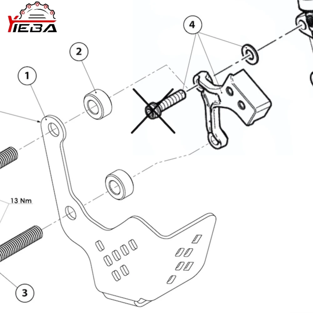 Protezione Pompa Freno Posteriore Moto 2025 2026 per Ducati Multistrada V4S V4 Rally Radar 2021 2022 2023 MTS V4 S - immagine 3