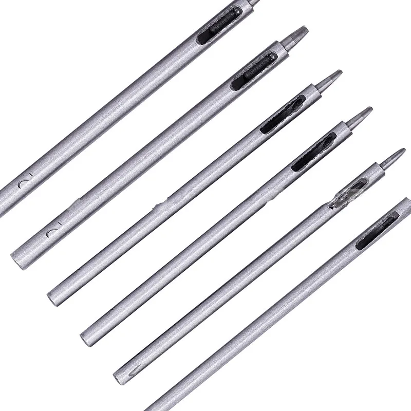 Leather Hole Puncher Leather Hole Punch Leather Punch Tool Round Hole Punch Cutter Set Hole Punch Cutter Set Round Hole Punch Set Leather Hole Punch Hollow Drilling Tools Handmade Belt Punching DIY Leather Handicraft Puncher Set Tool 0.8MM-2.5MM