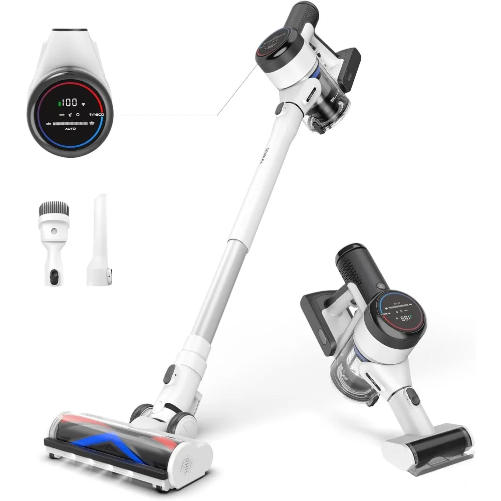 

Умный беспроводной пылесос Tineco Pure ONE S15, устройство для уборки шерсти домашних животных со светодиодными фарами, Wi-Fi, с щеткой против запутывания
