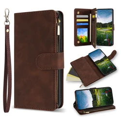 Leather Wallet Case with Multi - Card Slots and Magnetic Closure - Galaxy S23+ (Coffee)