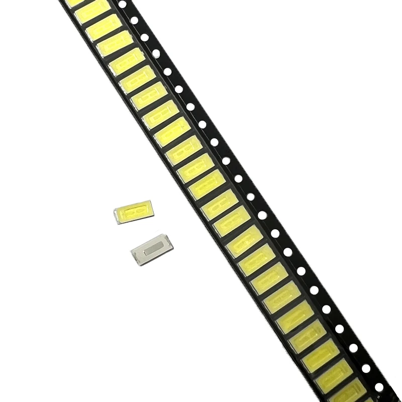 TV 백라이트용 SMD LED 7030, 쿨 화이트, 200mA, 100 개/로트, 6V, 1W
