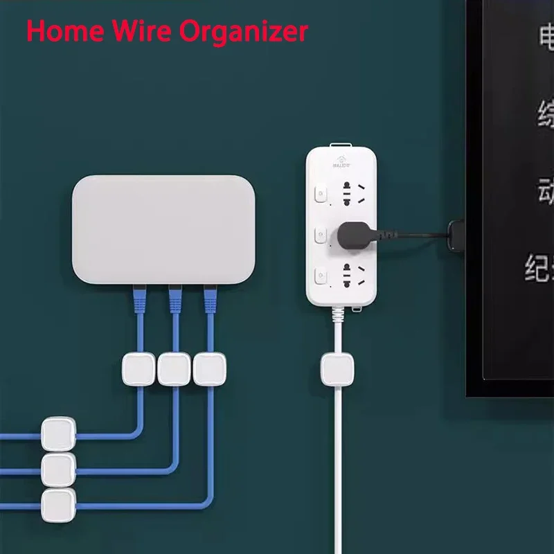 Magnetic Cable Clip Cable Holder Adhesive Wire Keeper Cord Organizer Home Office Under Desk Management Cable Organizer Cable Clip