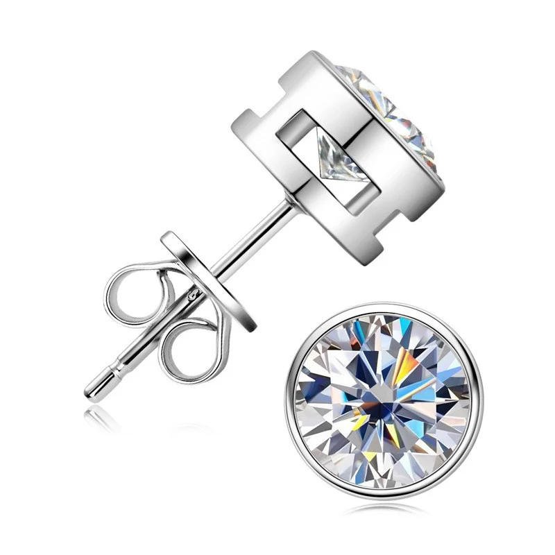 

Модные Классические изысканные простые круглые серьги ZFSILVER из серебра 925 пробы с муассанитом для женщин, аксессуары, ювелирные изделия в подарок