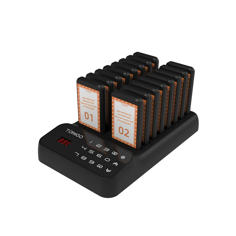 JT-P60 One-click Restaurant wireless Pager System Cafe uses queue pager for best Hospital banking restaurant service