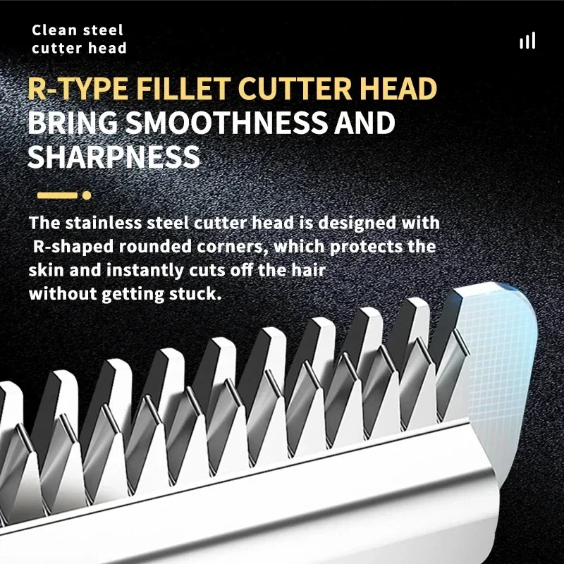 Kemei KM-2628 Professional Hair Trimmer Adjustable Electric Clipper With LCD Display Salon Cordless Rechargeable Powerful Motor 4