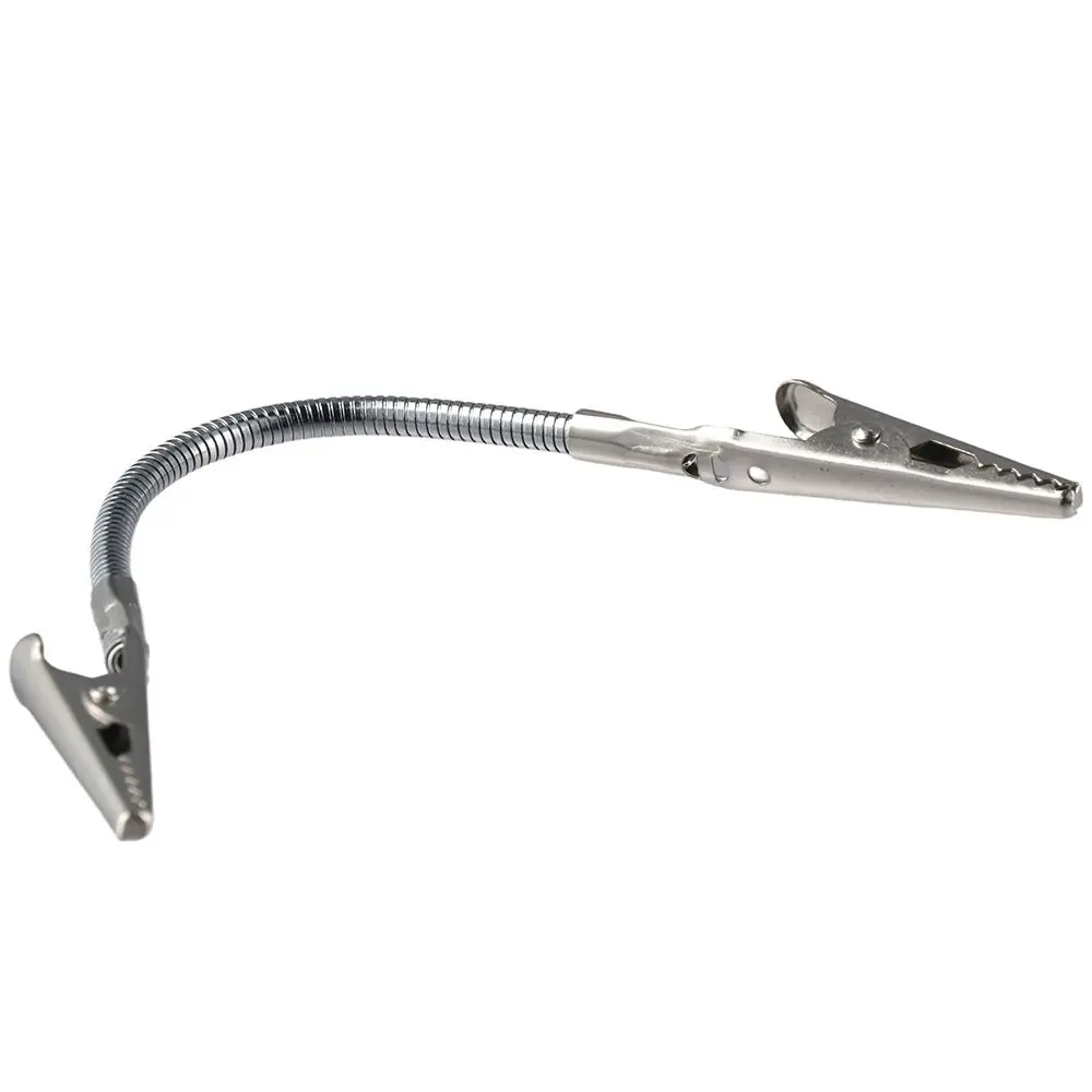 High Quality 7 Inch Long-Tailed Double Alligator Clip Silver Metal Wire Alligator Clamp Note Holder Craft Decoration Accessories