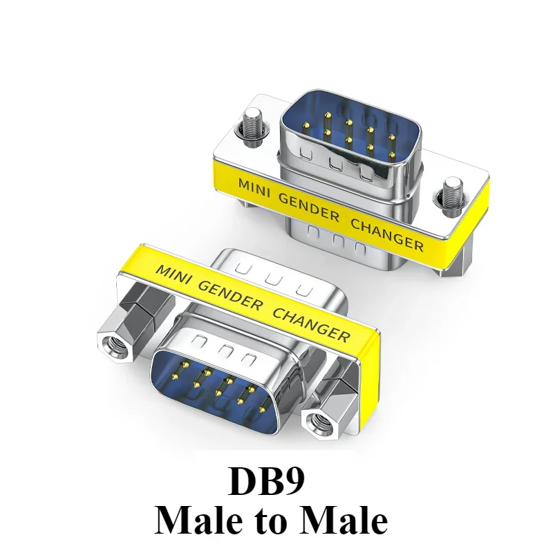 Universal RS232 Serial Adapter: Mini Gender Changer for DB9 Pin Configurations