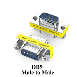 Universal RS232 Serial Adapter: Mini Gender Changer for DB9 Pin Configurations (C  M TO M)