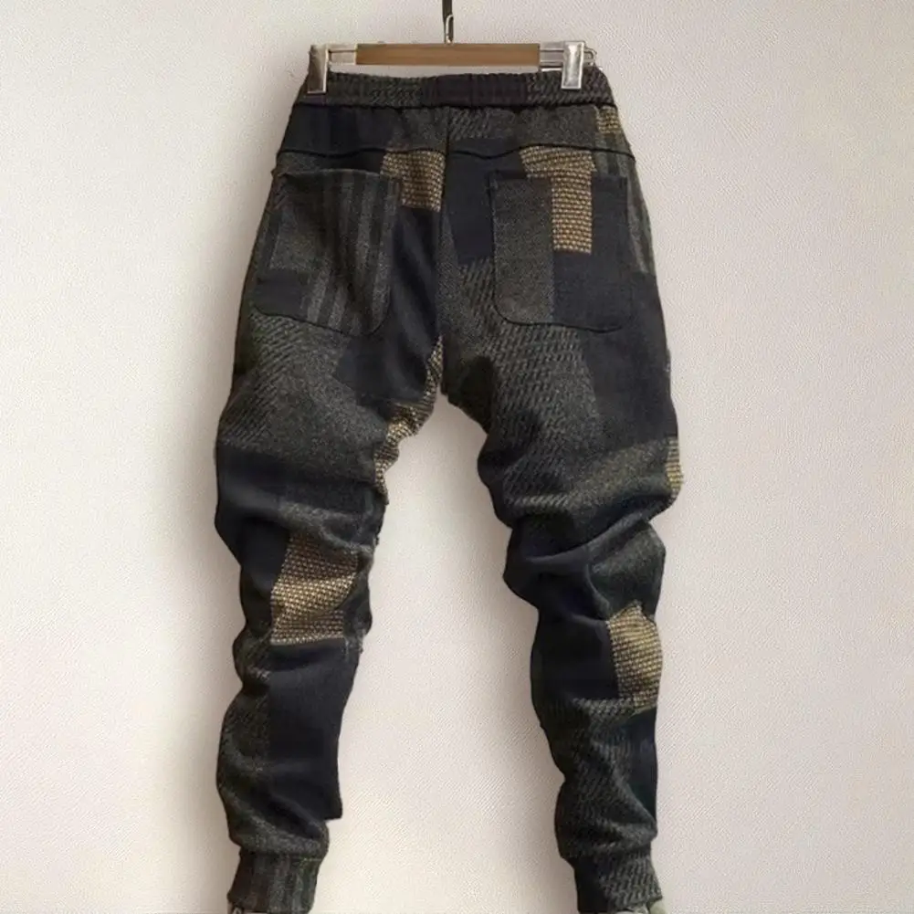 

Secure Pocket Pants Versatile Stylish Men's Baggy Long Pants Reinforced Pockets Elastic Waist for Sportswear Hip Hop Streetwear