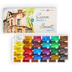 White Nights Solid Watercolor Paint Set - Vibrant Artist - Grade Pigments in Assorted Color Options (24 colors)
