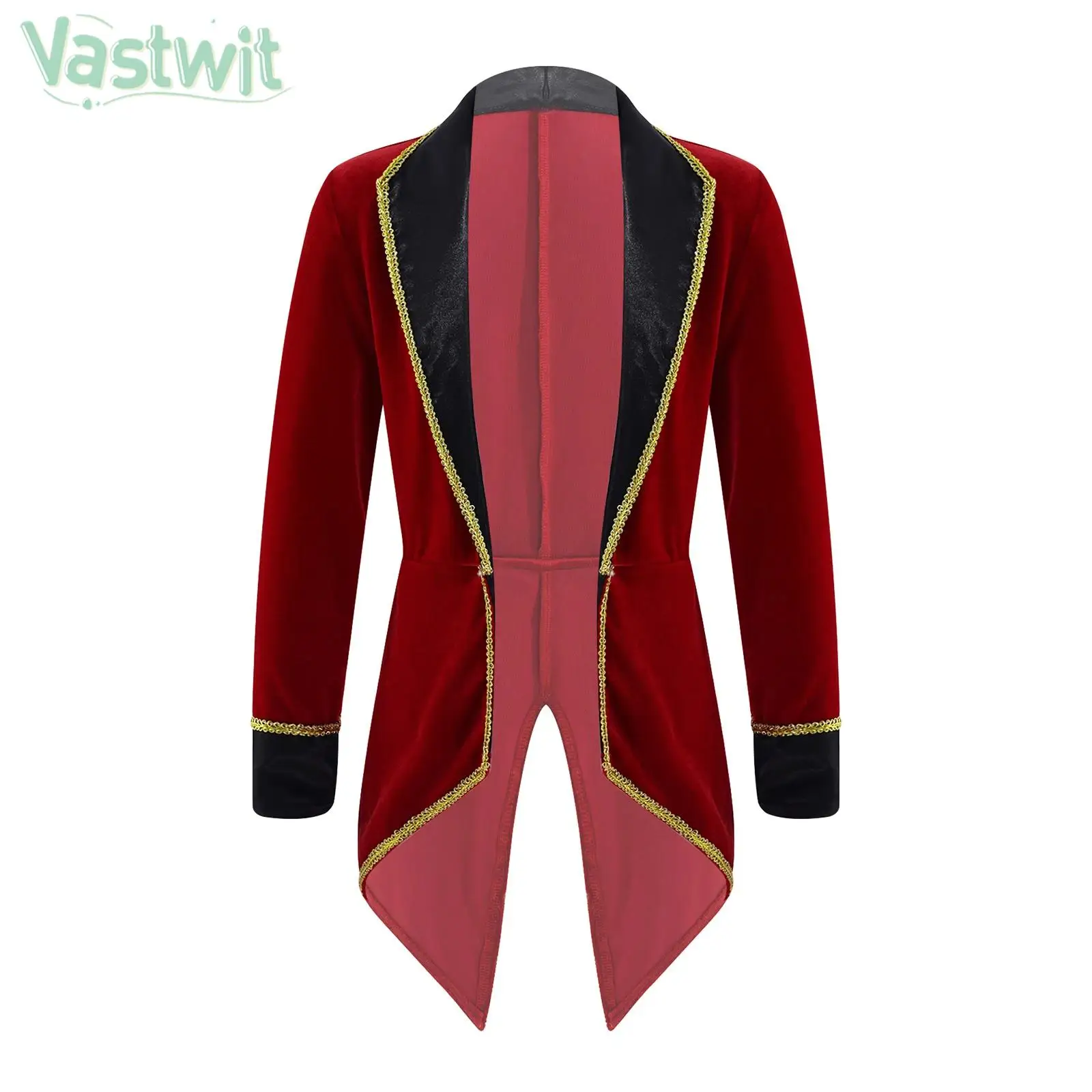 Kids Girls Halloween Carnival Circus Ringmaster Showman Cosplay Performance Costume Performance Giacca A Maniche Lunghe Tuxedo Coat