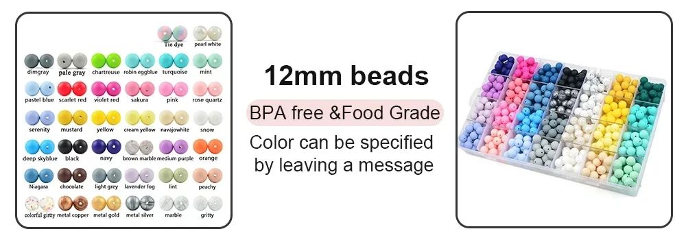 Lofca 10-30 mehrfarbige Rosen perlen bpa kostenlos Baby Beiß perlen DIY Zubehör für Schnuller Kette Schmuck Zubehör – Detail 1