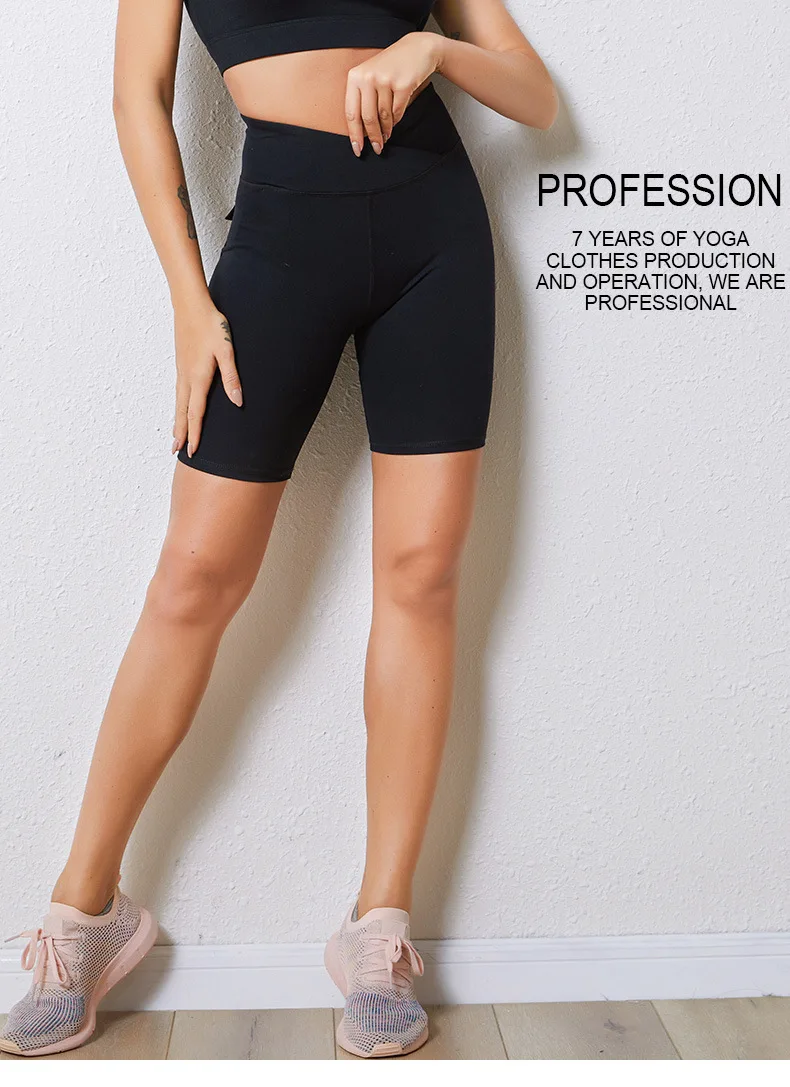 Women's Leggings Workwear Five Points Fitness Yoga Pants Cross High Waist Peach Hip Sports Tights Casual Hip Lifting Pants cargo trousers