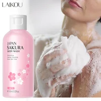 LAIKOU Sakura Shower Gel Long Moisturizing Smooth Long Lasting Fragrance Gentle Foam Body Cleansing Bath Product 100ml 1