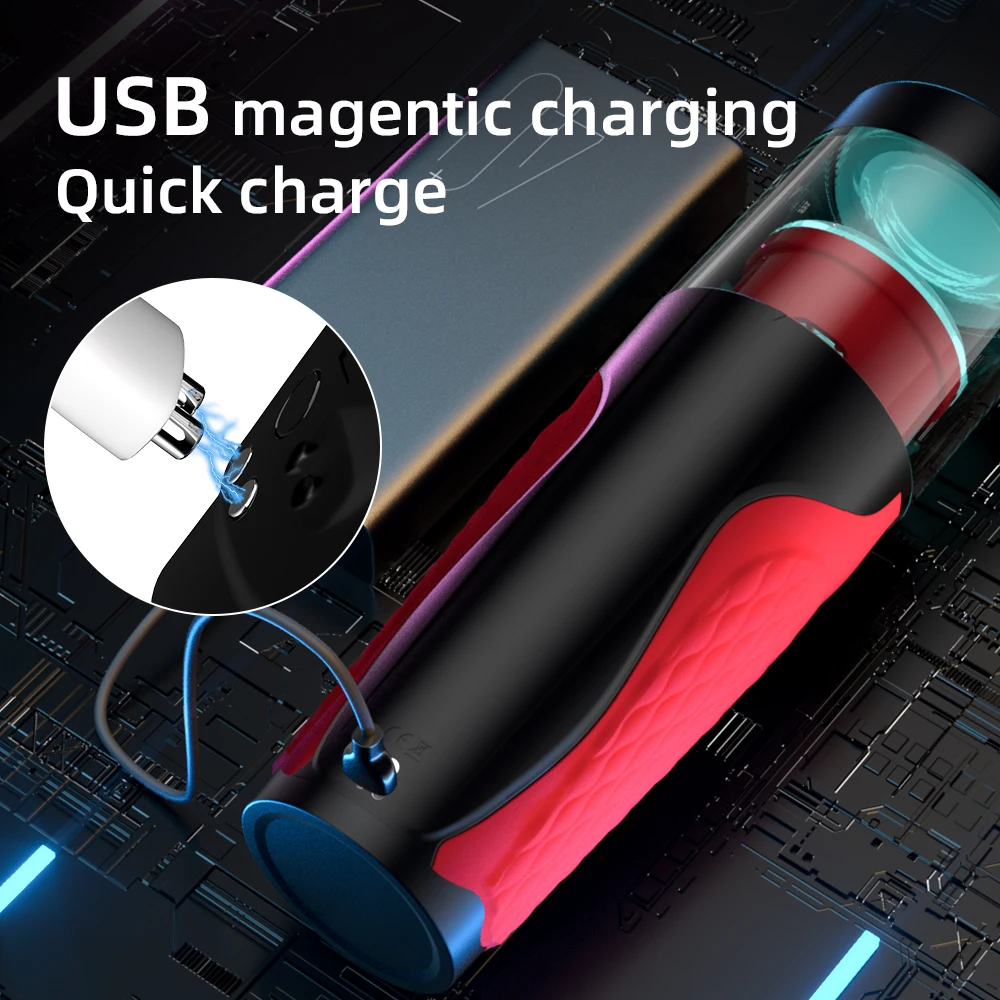 Automatic Male Masturbator Cup Telcopic Rotation Masturbation Sex Toys for Men Blowjob Mastubator Adult_voghion.com