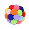 Cat Toy Balls with Bell Colorful Soft Fuzzy Balls for Cats Interactive Playing Chewing Toys for Indoor Cats and Kittens 6