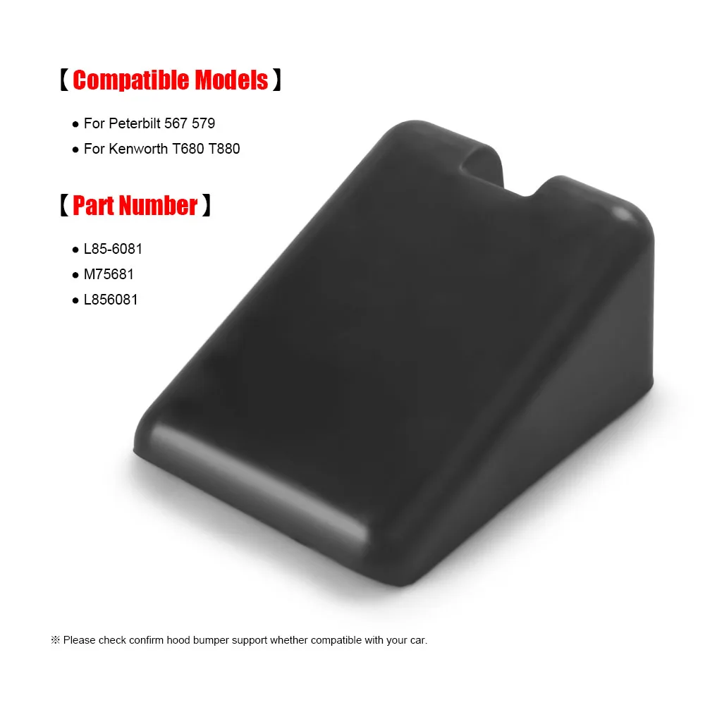 2 Pack L85-6081 & 2 Pack L85-6082 Hood Bumper Support For Peterbilt 567 579 For Kenworth T680 T880