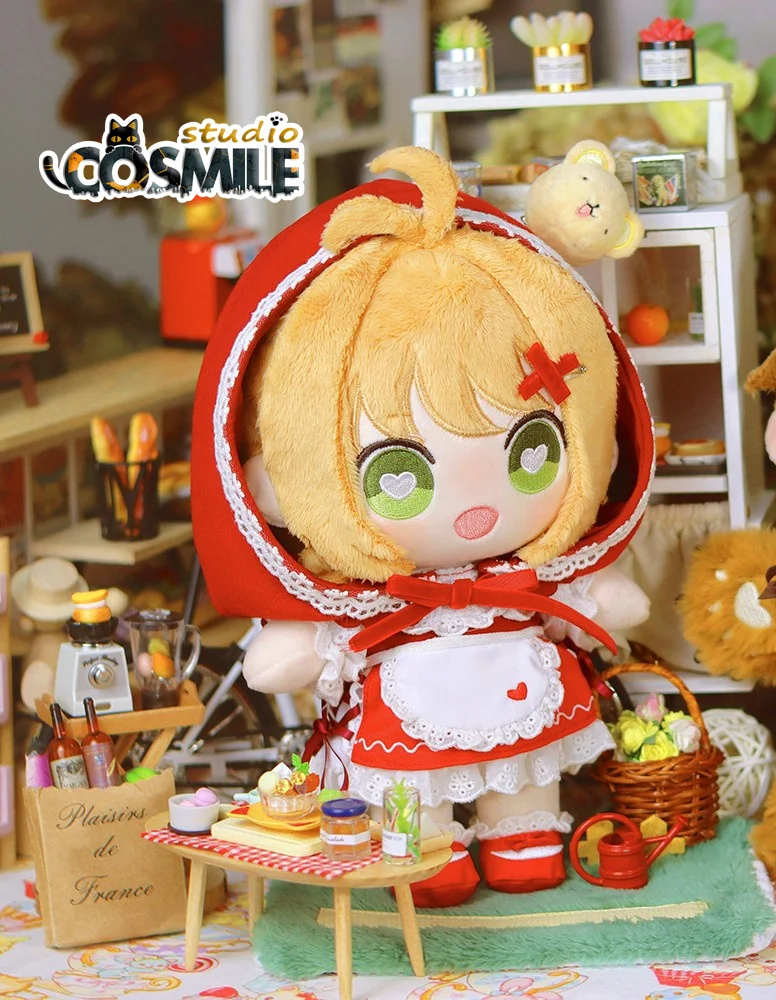

Anime Cardcaptor Card Captor Sakura Red Hood Stuffed Plushie 20cm Toy Plush Doll Body Clothes Clothing Sa YT