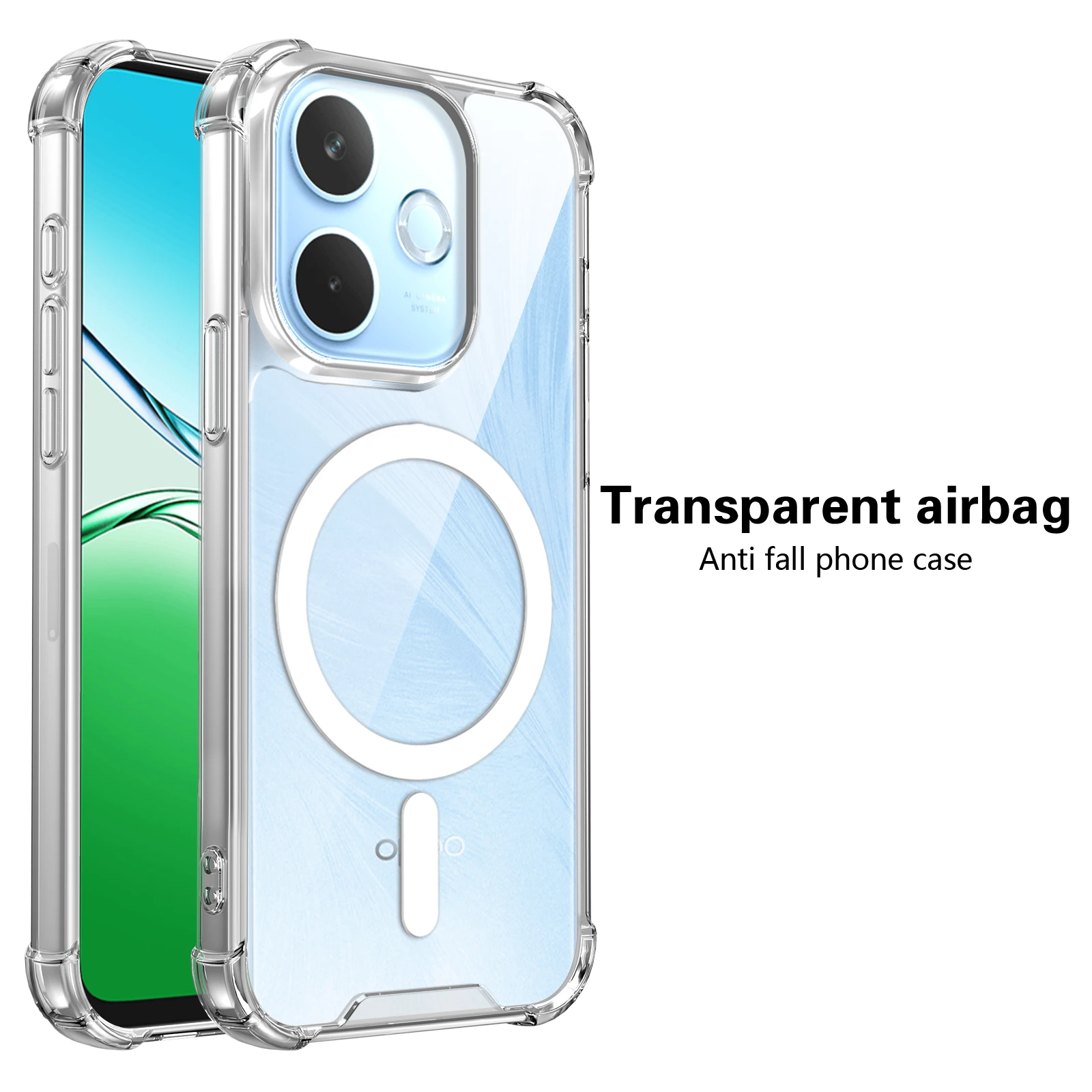 Magnetic Transparent Silicone Shockproof Case