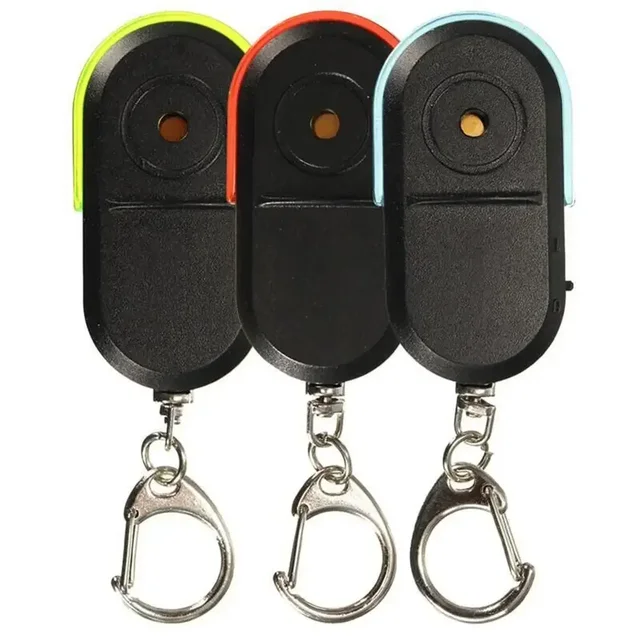 LED Whistle Key Finder Flashing Beeping Sound Control Alarm Anti-Lost Key Locator Finder Tracker With Key Ring In Stock 6