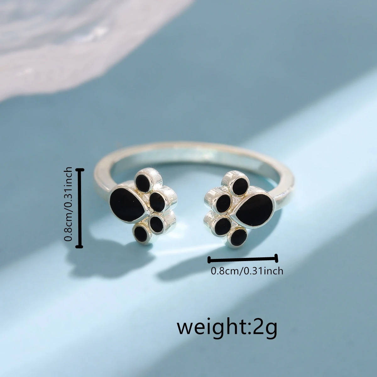 Sterling Silver Dog Paw Ring