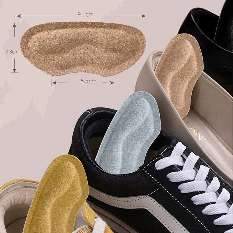 Heel Stickers Heel Protectors Sneaker Shrinking Size Insoles Anti-wear Feet Shoe Cushion Inserts Adjust Size High Pad 1Pair