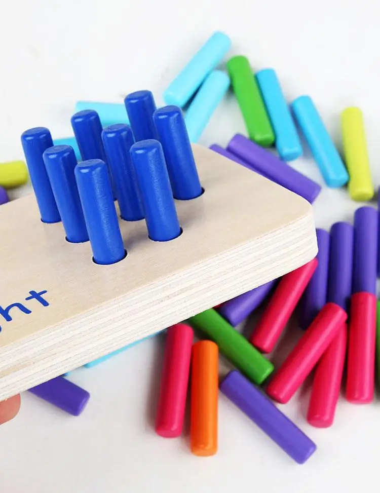 Wooden Counting Stick Math Game Number Matching Educational Toy_voghion.com