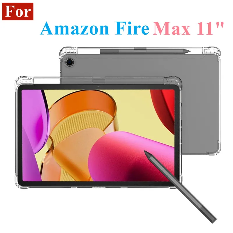 Custodia In Silicone Per Tablet Amazon Fire Max 11 (11.0 Pollici) 2023 Cover Rilasciata Con Portamatite Funda Per Fire Max 11 Pollici 2023