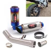 FOR SUZUKI GSF650 GSX650F 2007-16 Motorcycle Exhaust Pipe Escape Muffler Mid Link Pipe Slip On With DB Killer