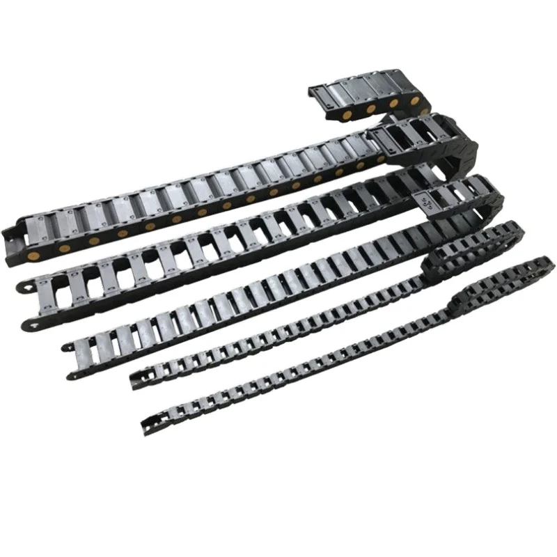 7x7 10x10 10x15 10x20 15x20 18x18 L1000mm Cable Drag Chain Wire Carrier With End Connectors For CNC Router Machine Tools