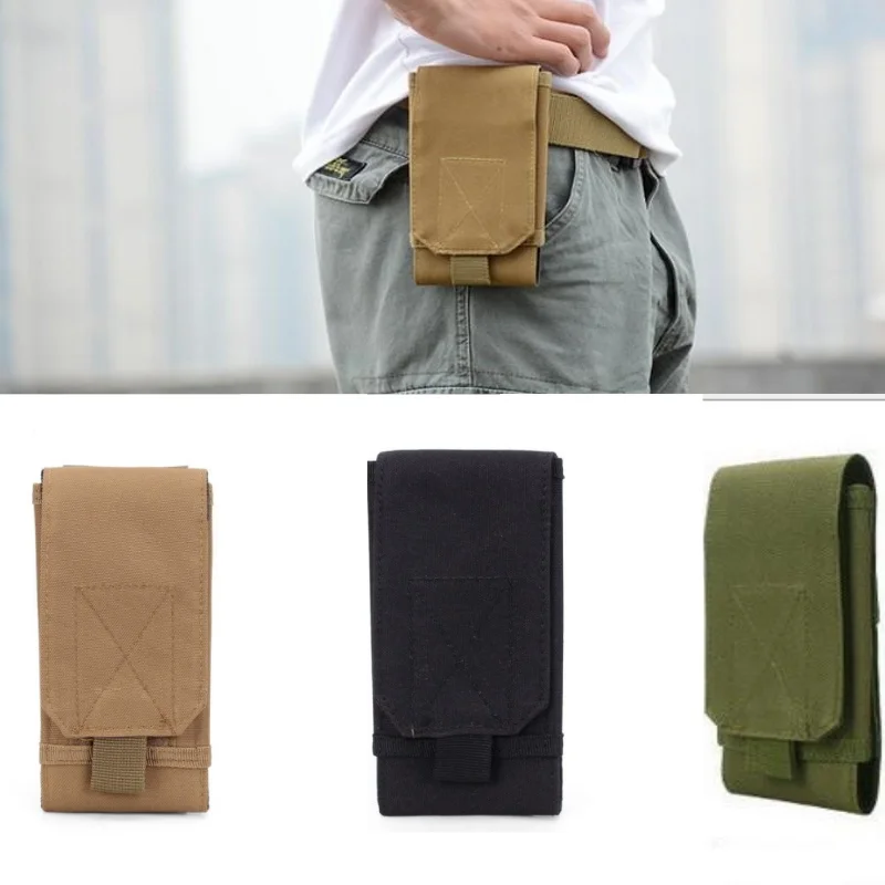 

Camouflage Bag Outdoor Tactical Army Phone Holder Sport Waist Belt Case Waterproof Nylon EDC Sport Hunting Camo Bags in Backpack