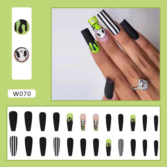 detachable fake nails with design butterfly press on nails coffin long artificial nails with glue fingernails fake