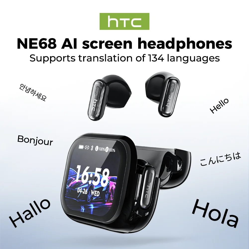 Htc Ne68 Wireless Bluetooth Earphones With Enc And Led Display_voghion.com
