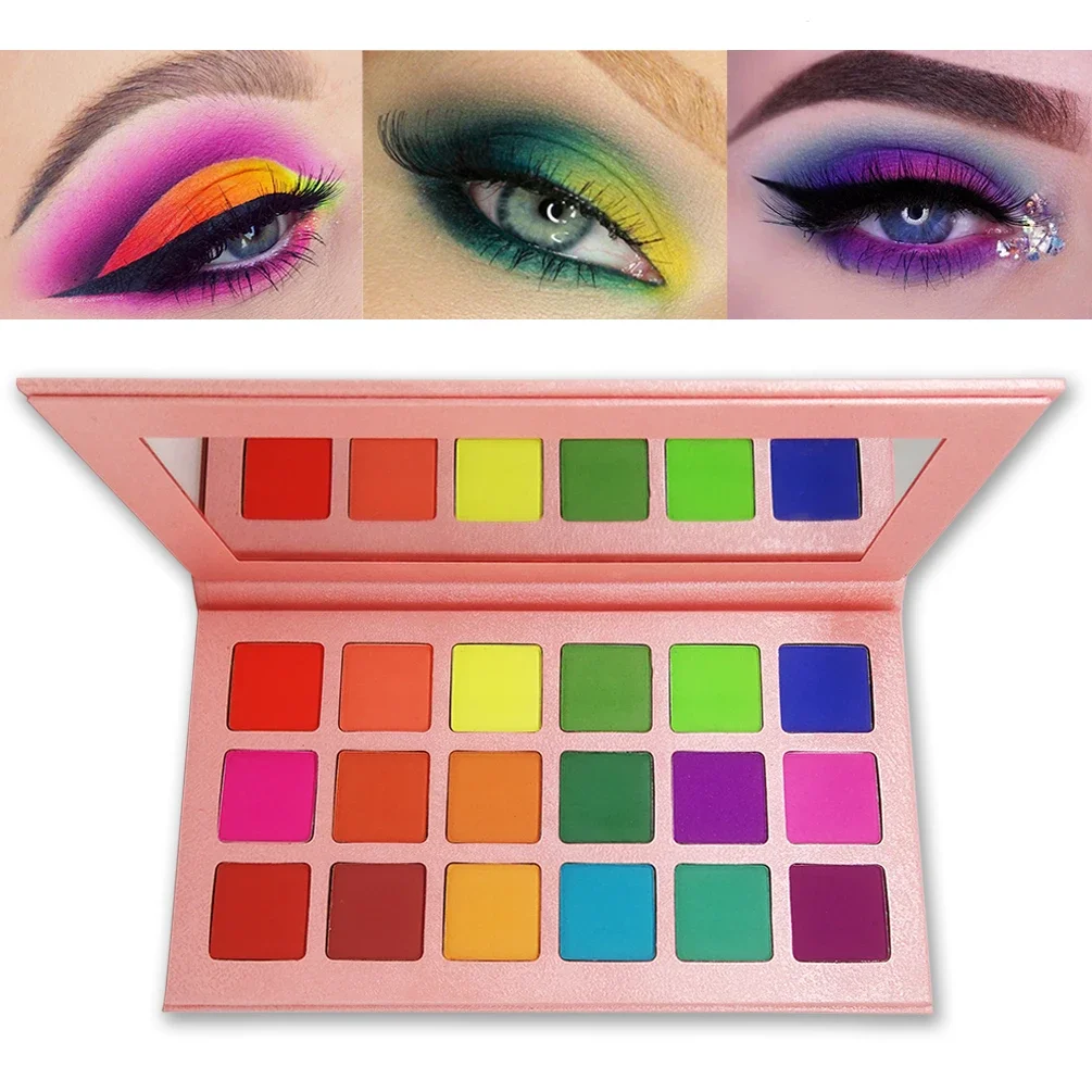 15 Colors Vegan Powder Eye Shadow Palette Private Label Pink Eyeshadow Pallete Glitter Makeup Wholesale Custom Logo 2