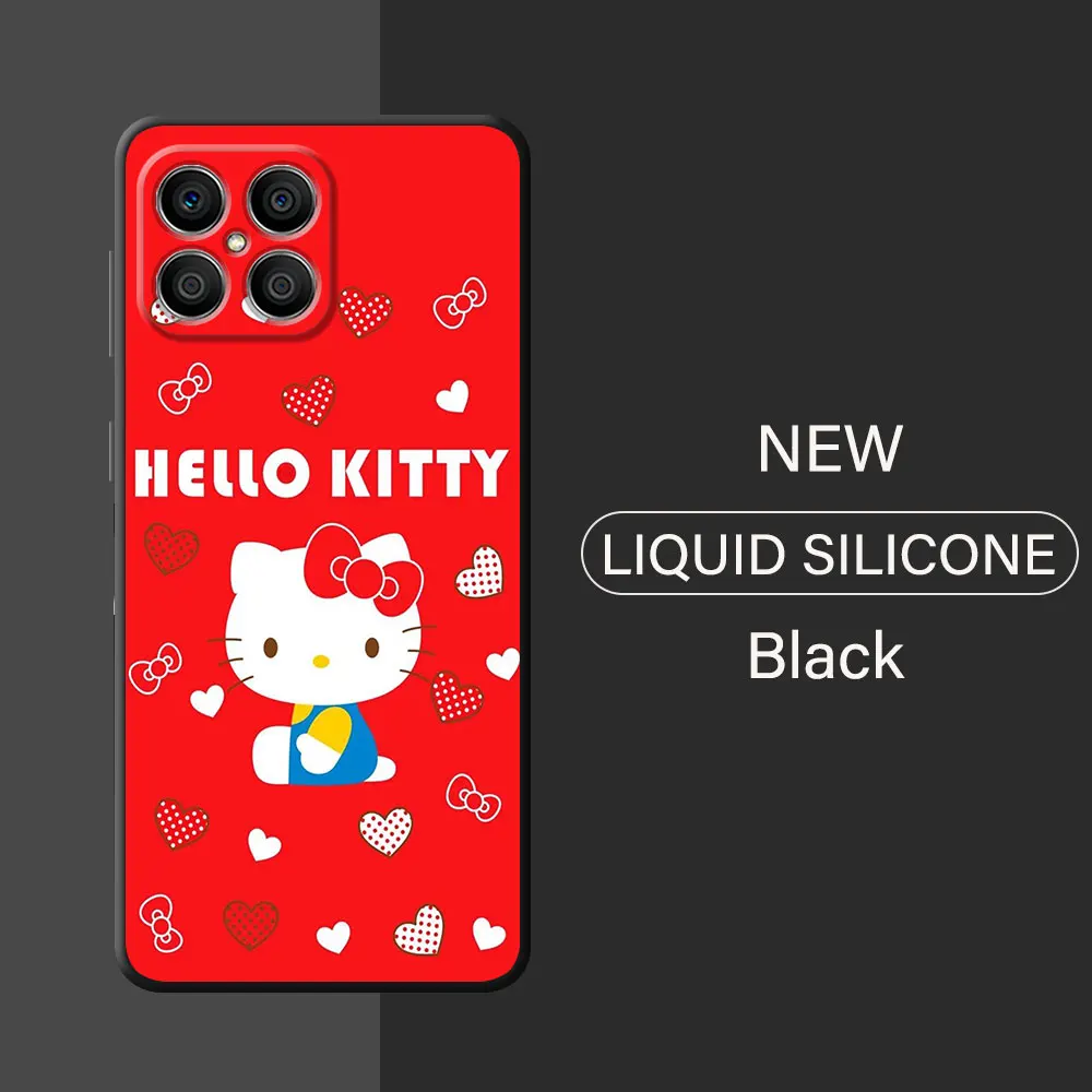 thumbnail image 1 of Hello Kitty Lovly Case For Honor 90 Lite 8X 20 70 X8 X8A X9a X7 X6 50 Magic5 Pro 4 Black Soft Phone Funda, 1 of 5