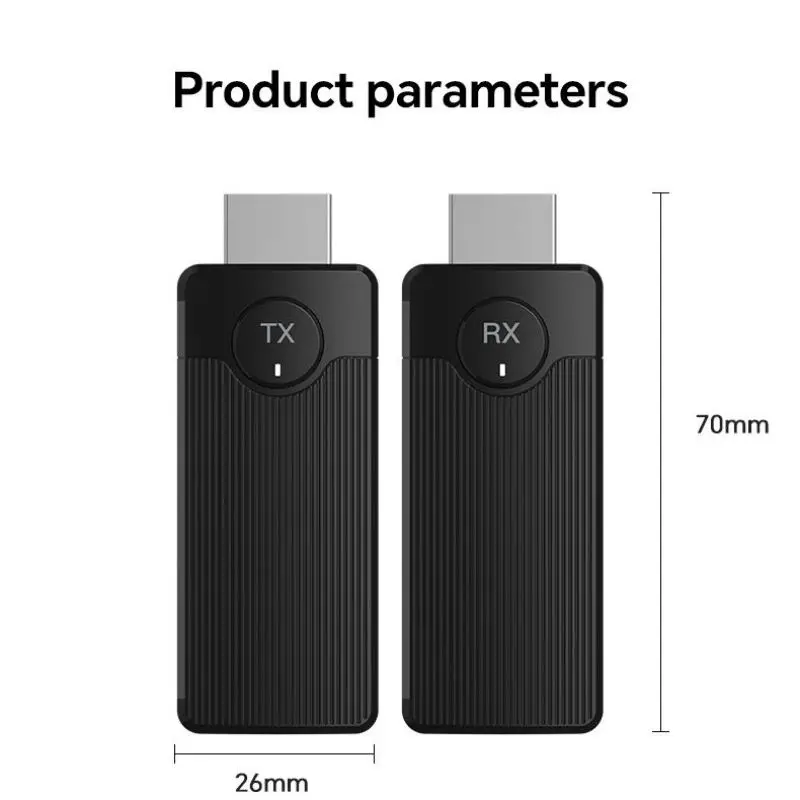 Lemorele Q50 Kit extensor de transmisor y receptor de vídeo HDMI inalámbrico adaptador de pantalla Dongle para Monitor de TV proyector interruptor PC