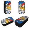 Classic S-Sonices Pencil Case Pencilcases H-Hedgehogs Pen Holder Kids Large Storage Bag Students School Zipper Stationery 2