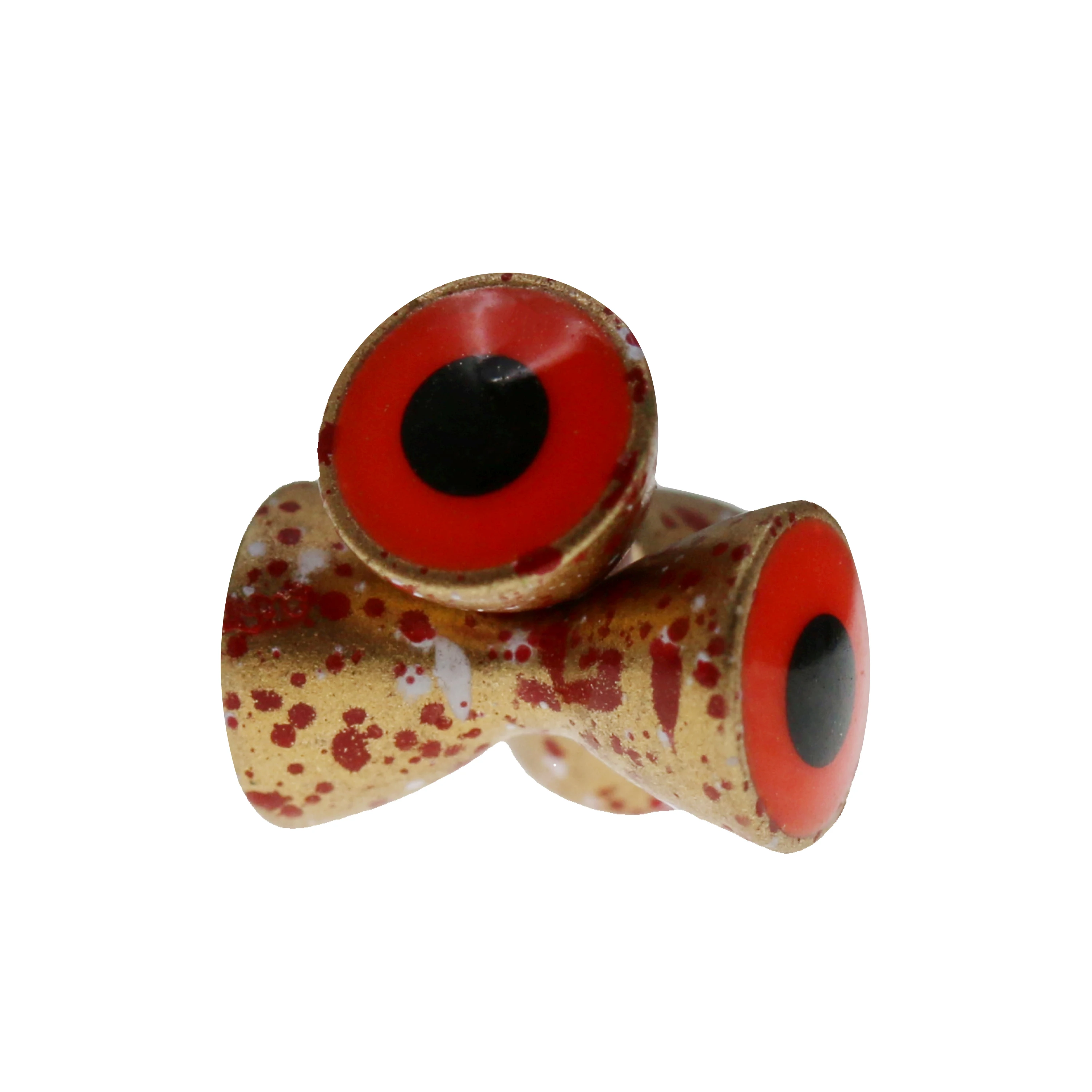 Vibrant Multi-Color Brass Dumbbell Eyes Set for Fly Tying – 25 Pack, 3 Size Assortment