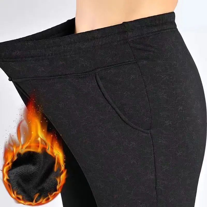 Spring Autumn Plus Velvet Thick Straight Leg Pants Women Fashion Harajuku Trousers All Match Casual High Waist Female Clothes