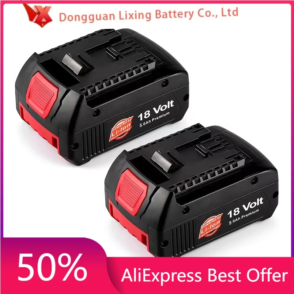 

Replacement Bosch 18V 5.0Ah Lithium Ion Battery Pack for Bosch 18V Power Tool Kit