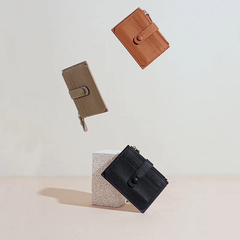 New Design Women Wallet Card Holder Genuine Leather Slim Credit Card Holder Wallets Lady Clutch Wallets
