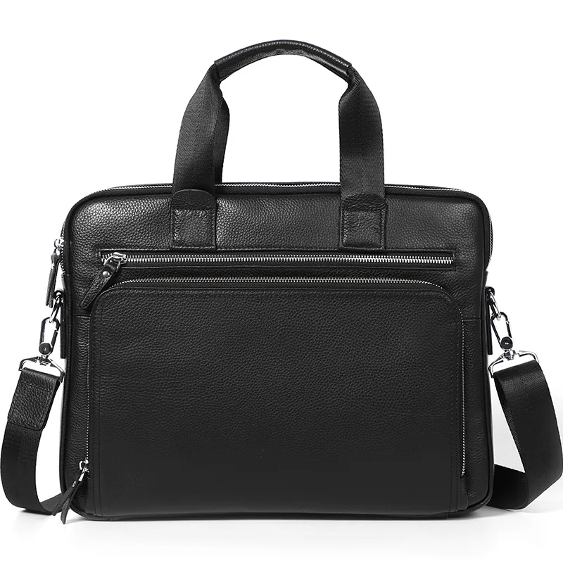 Large Men's Briefcase Genuine leather Satchel Bags Male 14 inch Laptop Bag Handbag Business Shoulder Bags Briefcase Men Bag